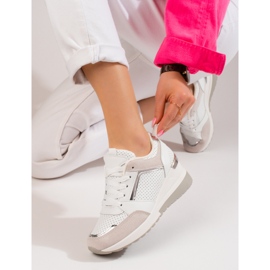 Sneakers con zeppa bianca Shelovet da donna 1