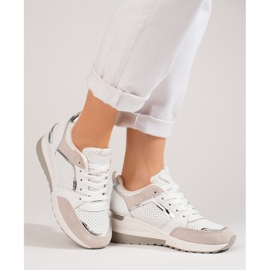 Sneakers con zeppa bianca Shelovet da donna 2