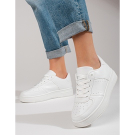 Shelovet scarpe sportive bianche con suola spessa bianco 1