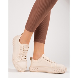 Sneakers beige da donna Shelovet 1