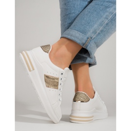 Sneakers Shelovet da donna su plateau alto bianco 1