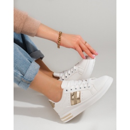 Sneakers Shelovet da donna su plateau alto bianco 2