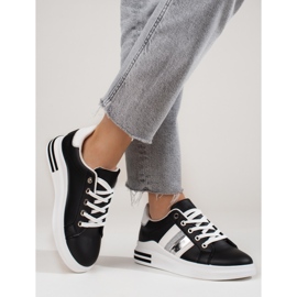 Scarpe sportive da donna sneakers Shelovet bianche e nere nero 2