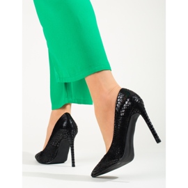 Décolleté classici su un tacco alto nero Shelovet 2