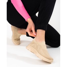 Scarpe sportive da donna in tessuto marrone Shelovet 2