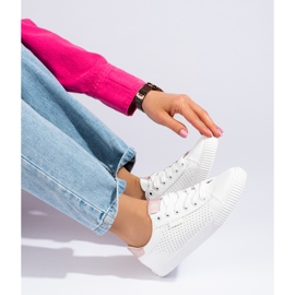 Sneakers Big Star traforate da donna bianche HH274073 bianco 2