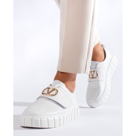 Vinceza scarpe bianche con plateau da donna bianca 2