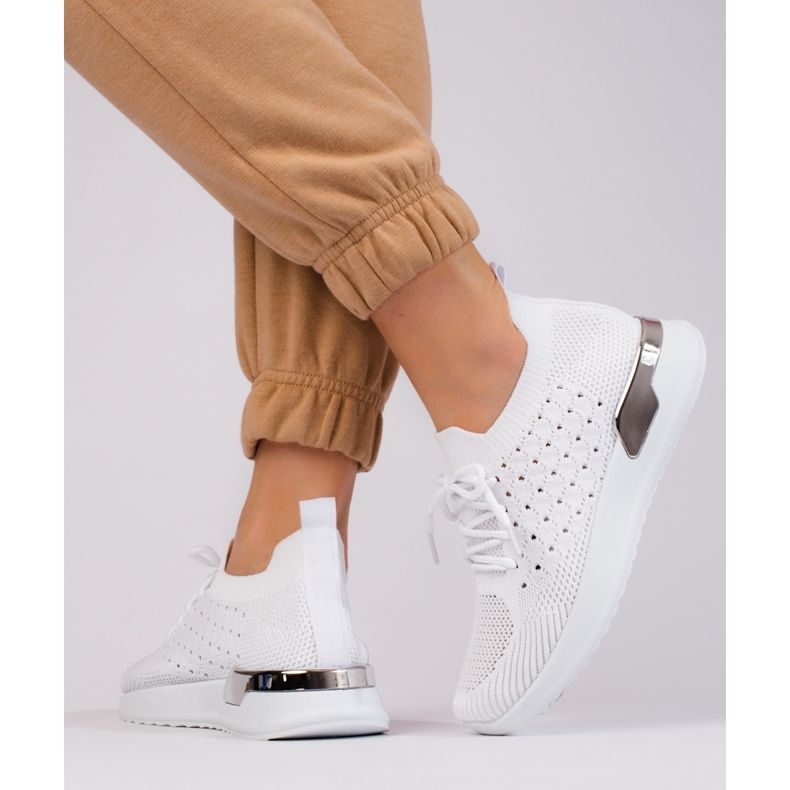 Scarpe sportive traforate bianche Shelovet bianca 1
