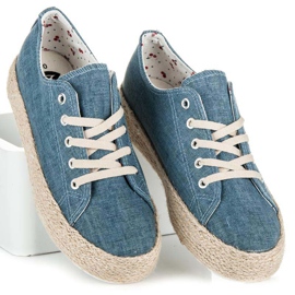 Kylie Espadrillas sulla piattaforma blu 1