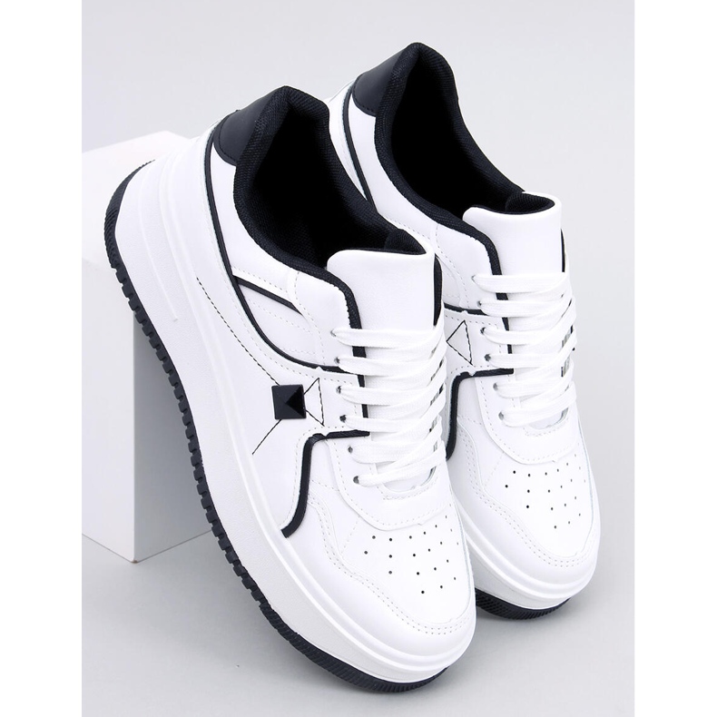 Sneakers con zeppa Holmes BIANCO/NERO 1