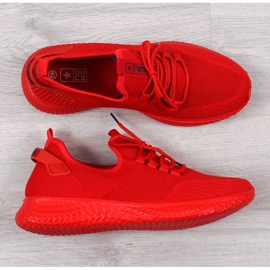 News Scarpe sportive da uomo rosse con rete NOVITÀ rosso 2