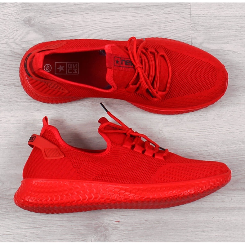 News Scarpe sportive da uomo rosse con rete NOVITÀ rosso 2