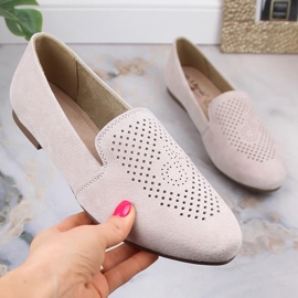 Comode scarpe slip-on in pelle scamosciata beige S.Barski LR29515 1