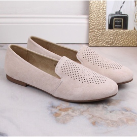 Comode scarpe slip-on in pelle scamosciata beige S.Barski LR29515 2