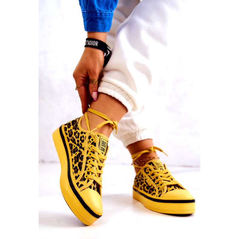 Sneakers da Donna Pantera Big Star JJ274616 Gialle giallo 3