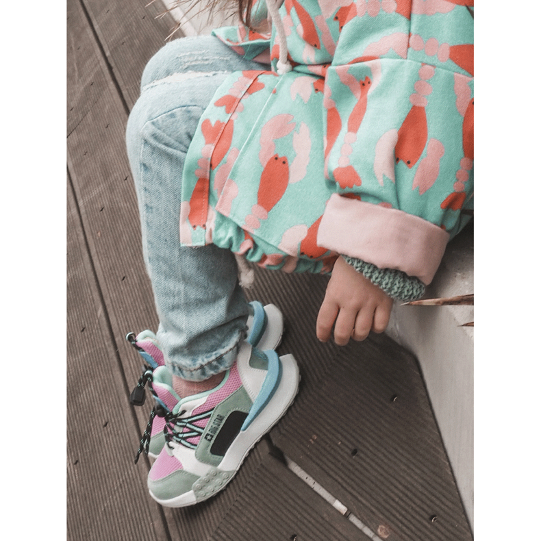 Scarpe Sportive per Bambini Sistema Memory Foam Big Star LL374219 Rosa-Verde 1