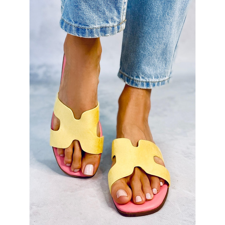Pantofole da donna Kalani gialle giallo 2