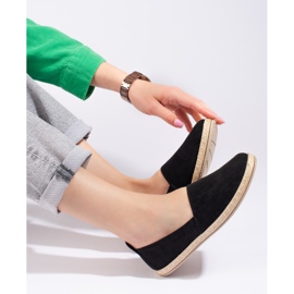W. Potocki Espadrillas da donna in camoscio nero Potocki 2