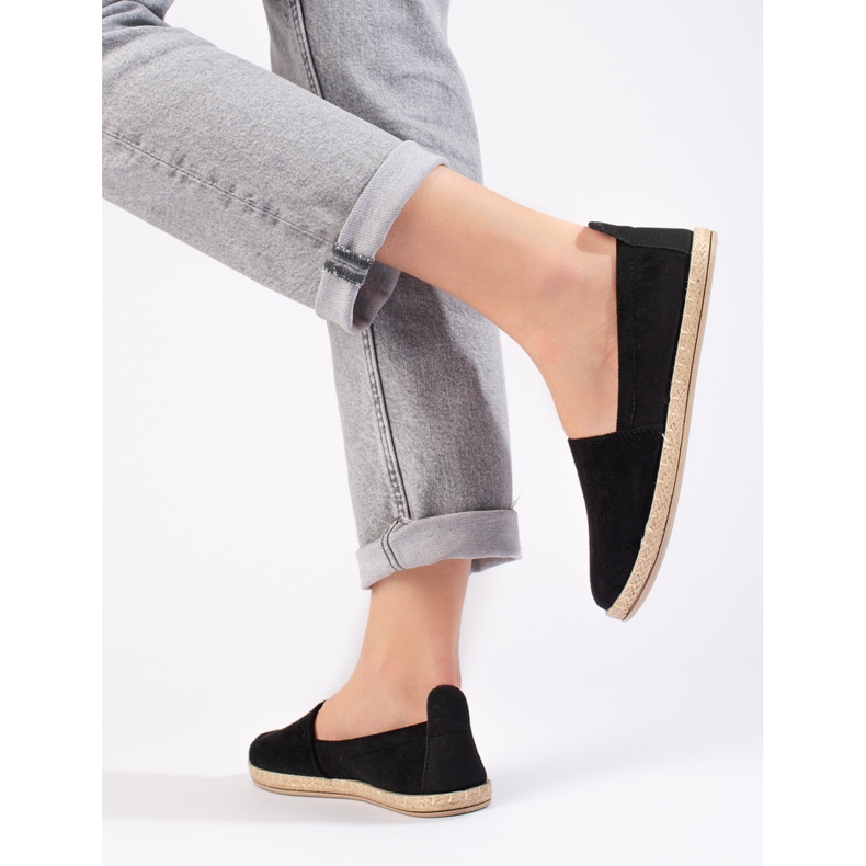 W. Potocki Espadrillas da donna in camoscio nero Potocki 1