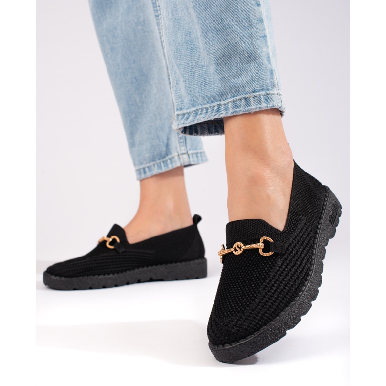 Slip on donna in tessuto Shelovet nero 2