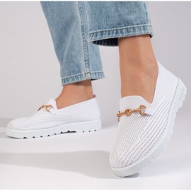 Slip on donna in tessuto Shelovet bianco 1