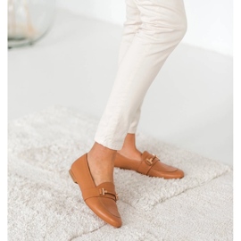 Marco Shoes Mocassini decorati in oro marrone 1