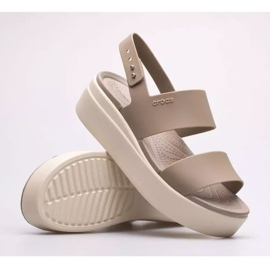 Sandali Crocs Brooklyn con zeppa bassa W 206453-2YI beige 1