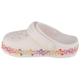 Slides Crocs Crocband Stretch Collana Jr 208270-94S bianco 1