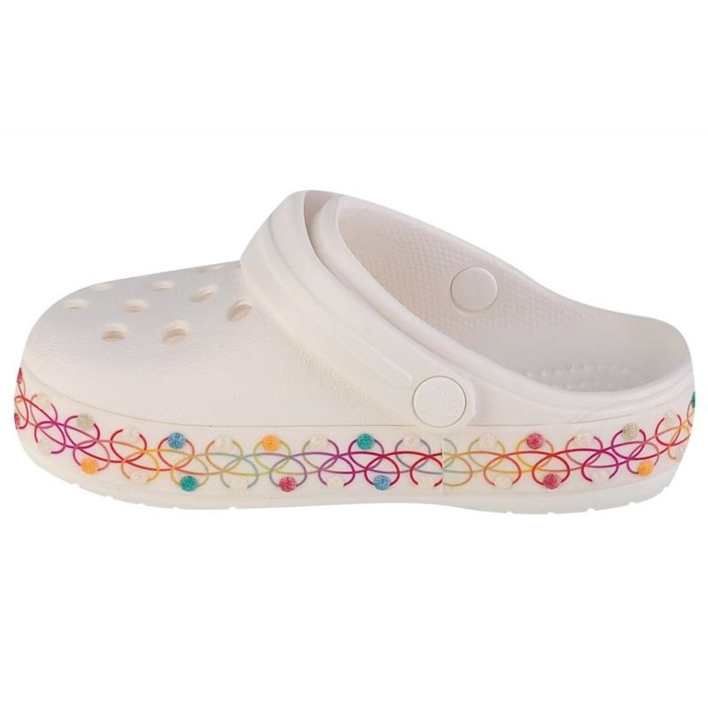 Slides Crocs Crocband Stretch Collana Jr 208270-94S bianco 1