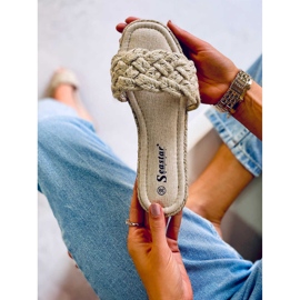 BM Ciabatte stringate da donna Erika Beige 2