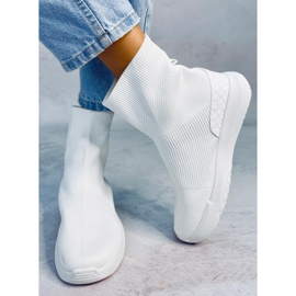 Sneaker calzino Ervin White bianco 2
