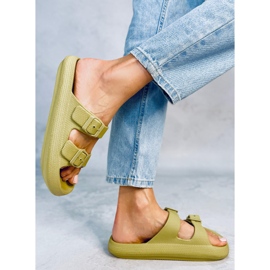 Ciabatte Aryn in gomma verde 2