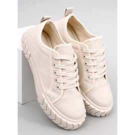 Sneakers con plateau da donna Hampton Beige 1
