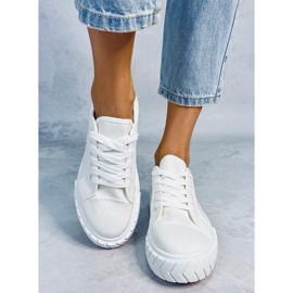 PA1 Sneakers con plateau da donna Hampton White bianco 1