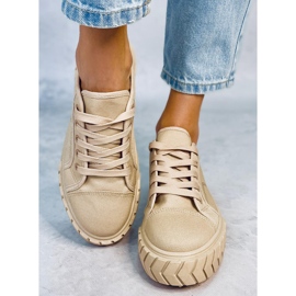 PA1 Sneakers con plateau da donna Hampton Khaki beige 1
