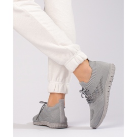 W. Potocki Scarpe sportive da donna traforate leggere Potocki grigio 1