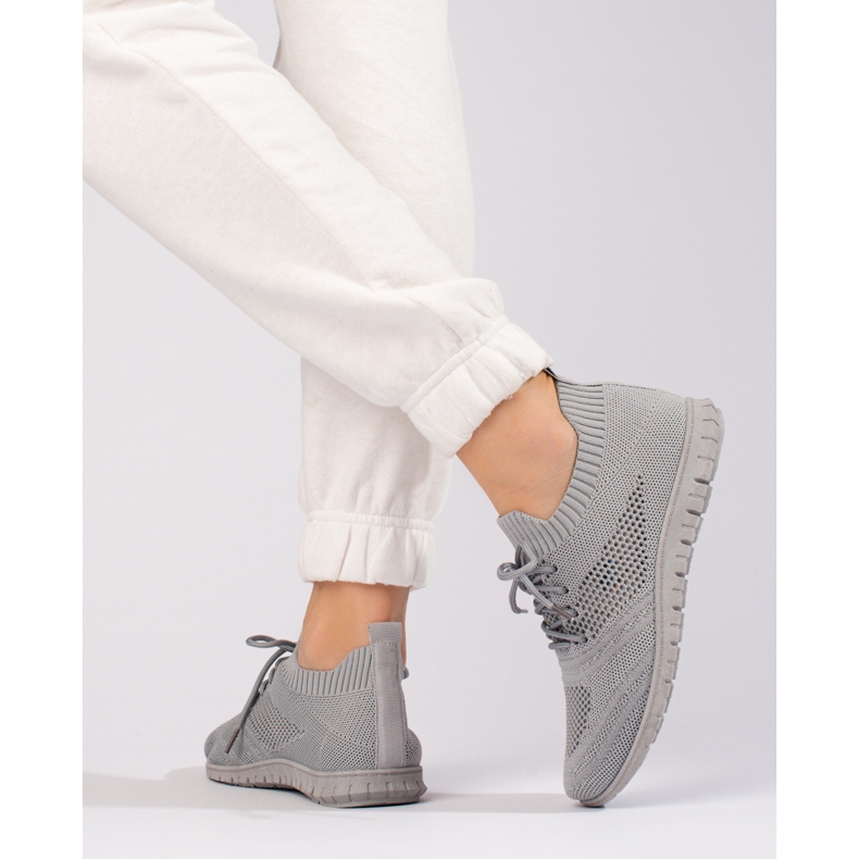 W. Potocki Scarpe sportive da donna traforate leggere Potocki grigio 1