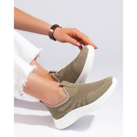 Scarpe sportive traforate da donna Shelovet verde 1