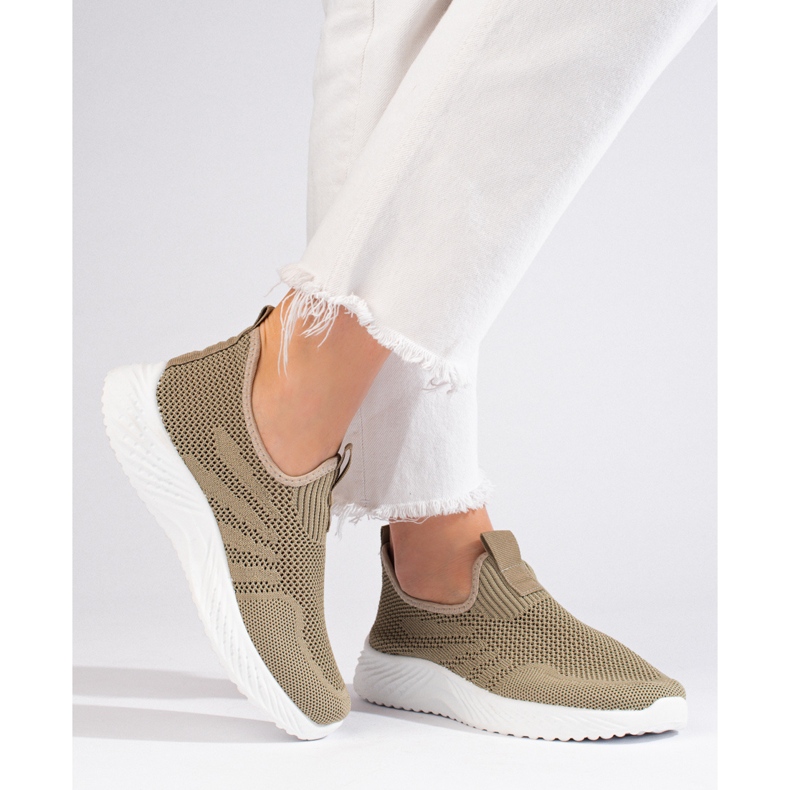 Scarpe sportive traforate da donna Shelovet verde 2