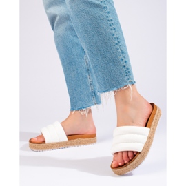 Espadrillas da donna su suola spessa Vinceza bianco bianca 2