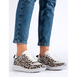 Sneakers Shelovet da donna con stampa leopardata nero 2