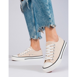 Sneakers beige da donna Shelovet 2