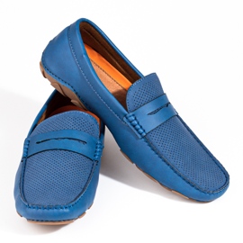 Mocassini Shelovet da uomo di colore blu 1