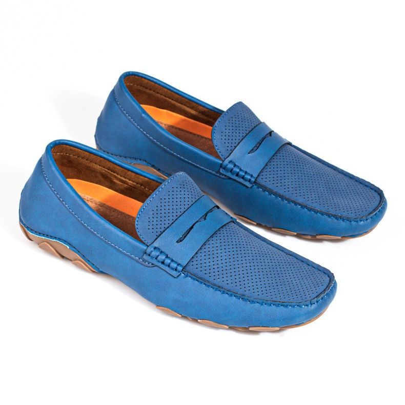 Mocassini Shelovet da uomo di colore blu 2