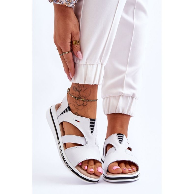 PE1 Sandali Slip-on in Pelle Bianco Regio bianca 1