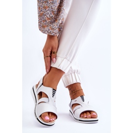 PE1 Sandali Slip-on in Pelle Bianco Regio bianca 2