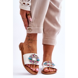 PE1 Sandali Alla Moda Da Donna Con Decorazione Bianco Halsey bianca 1