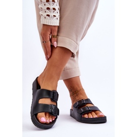 Pantofole con plateau da donna nere Vertigo nero 2