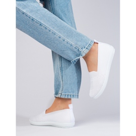Sneaker slip-on da donna in tessuto Shelovet bianco 2