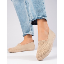 Sneaker slip-on da donna in tessuto Shelovet beige 1
